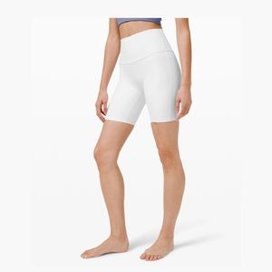 Lululemon Align white shorts 8”